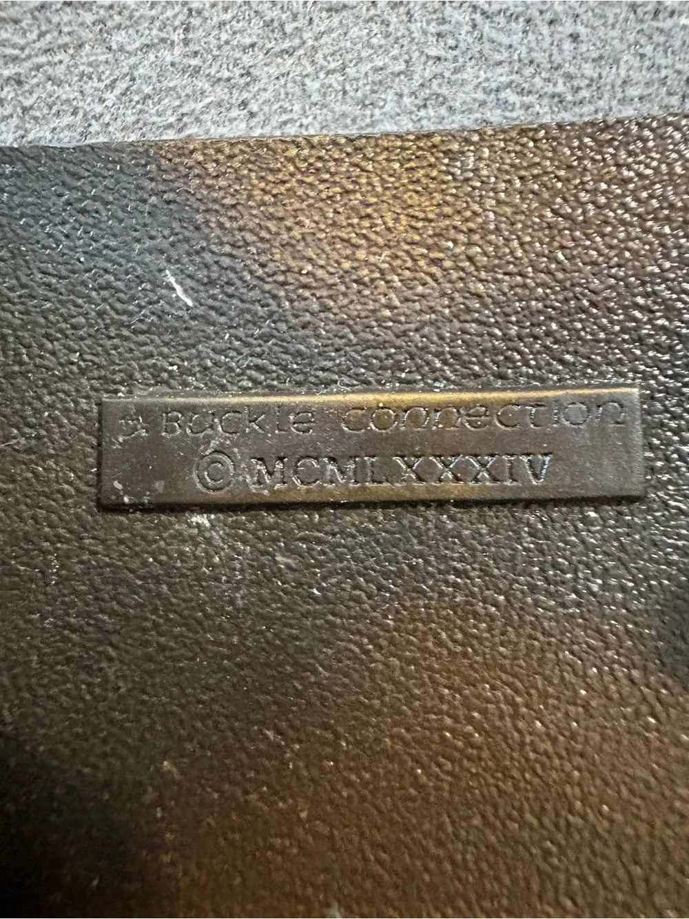 Vintage Belt Buckle MAX Rivet Rivet Cessna Plane Enamel Bronze